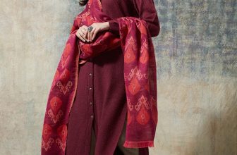 Utsa by Westside Maroon Knit Kurta